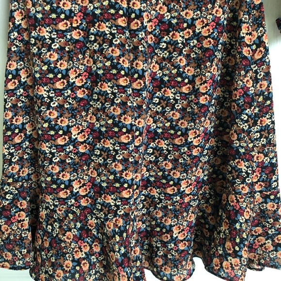 Topshop Open Back Floral Ruffle Mini Dress Sz 4 - Picture 9 of 9